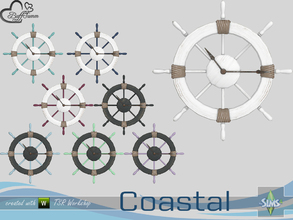 Sims 4 — Coastal Living Wallclock by BuffSumm — Part of the *Coastal Living Set* Created by BuffSumm @ TSR