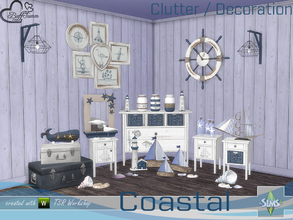 Sims 4 — Coastal Living Deco by BuffSumm — Decorative Items matching the Coastal Living Room Set... Have Fun and enjoy!