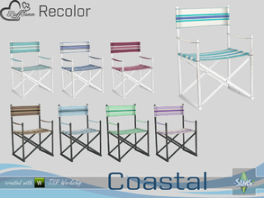 Sims 4 — Coastal Living Distressed Wood Recolor Diningchair 1 by BuffSumm — Part of the *Coastal Living Set* Created by