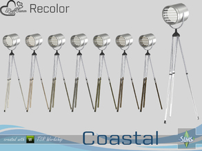 Sims 4 — Coastal Living Distressed Wood Recolor Floorlamp by BuffSumm — Part of the *Coastal Living Set* Created by