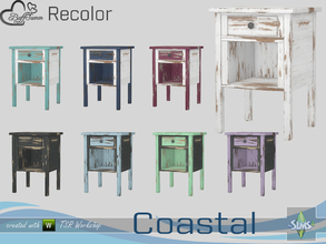 Sims 4 — Coastal Living Distressed Wood Recolor Endtable open 1 by BuffSumm — Part of the *Coastal Living Set* Created by