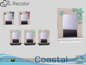 Sims 4 — Coastal Living Distressed Wood Recolor Mirror 1 by BuffSumm — Part of the *Coastal Living Set* Created by