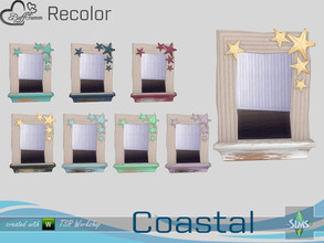 Sims 4 — Coastal Living Distressed Wood Recolor Mirror 2 by BuffSumm — Part of the *Coastal Living Set* Created by