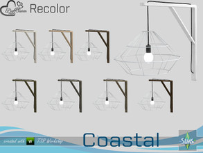 Sims 4 — Coastal Living Distressed Wood Recolor Wall Lamp 1 by BuffSumm — Part of the *Coastal Living Set* Created by
