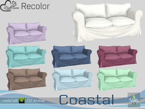 Sims 4 — Coastal Living Fine Wood Recolor Loveseat by BuffSumm — Part of the *Coastal Living Set* Created by BuffSumm @