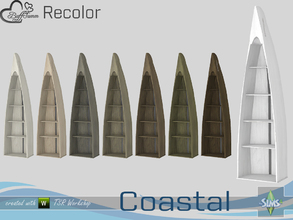 Sims 4 — Coastal Living Fine Wood Recolor Shelf 'Canoe' by BuffSumm — Part of the *Coastal Living Set* Created by