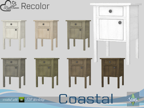 Sims 4 — Coastal Living Fine Wood Recolor Endtable Door Right by BuffSumm — Part of the *Coastal Living Set* Created by
