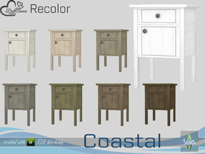 Sims 4 — Coastal Living Fine Wood Recolor Endtable Door Left by BuffSumm — Part of the *Coastal Living Set* Created by