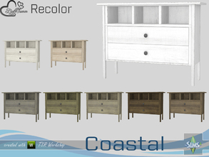 Sims 4 — Coastal Living Fine Wood Recolor Sideboard by BuffSumm — Part of the *Coastal Living Set* Created by BuffSumm @