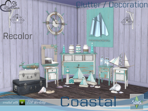 Sims 4 — Coastal Living Decoration Recolor by BuffSumm — Recolors of the Decoration Part from the Coastal Living Set...