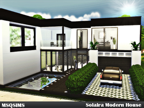 Sims 4 — Solaira Modern House by MSQSIMS — This modern single house features 1 Living room with kitchen 1 Bathroom and 1