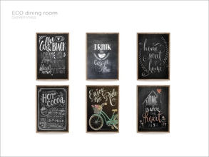 Sims 4 — [ECO diningroom] - chalk board by Severinka_ — Chalk board From the set 'ECO dining room' Build/Buy category: