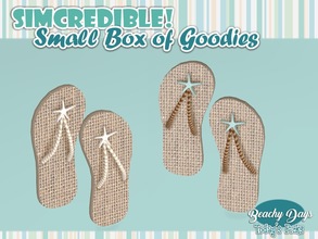 Sims 4 — Beachy Days Small Box of goodies #7 - Wall beach sandals by SIMcredible! — It's SIMcredible! Small box of