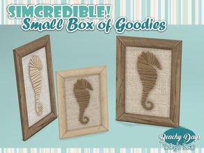 Sims 4 — Beachy Days Small Box of goodies #7 - Seahorse frame by SIMcredible! — It's SIMcredible! Small box of goodies #7
