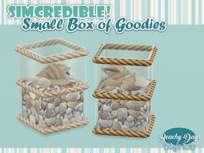 Sims 4 — Beachy Days Small Box of goodies #7 - Shells Glass by SIMcredible! — It's SIMcredible! Small box of goodies #7 -