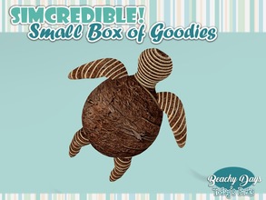 Sims 4 — Beachy Days Small Box of goodies #7- Wall coconut sea turtle by SIMcredible! — It's SIMcredible! Small box of