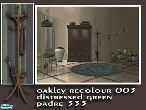 Sims 2 — Oakley Recol003 Natural Greens by Padre — Cool, muted greens with dark timber coupled with distressed wood give