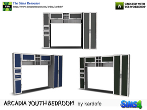 Sims 4 — kardofe_Arcadia youth bedroom_Dresser by kardofe — Bridge cabinet in three color options, below you can put the
