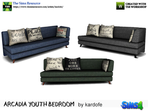 Sims 4 — kardofe_Arcadia youth bedroom_sofa by kardofe — Sofa that can be placed under the bridge cupboard, using the Alt