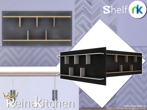 Sims 4 — Reina Kitchen Shelf by nikadema — I know that this shelf breaks up the kitchen harmony, but I wanted to