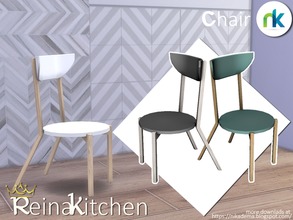 Sims 4 — Reina Kitchen Dining Chair by nikadema — I wanted to make a modern but not a commom chair. Three colors on the