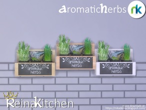Sims 4 — Reina Kitchen Aromatic Herbs by nikadema — I wanted to include some aromatic herbs, but with a funny touch.