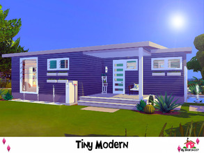 Sims 4 — Tiny Modern by sharon337 — Tiny Modern Home built on a 20 x 20 lot. Value $91,132 It has 2 Bedrooms, 1