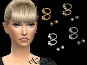 Sims 4 — NataliS_ Multiple ear piercing beaded-right by Natalis —  Multiple piercing beaded for the right ear. FT-FA-FE 4