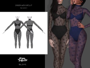 Sims 3 — Spider Web Catsuit by Bill_Sims — YA/AF Everyday/Formal Available for maternity Recolorable | 1 channel 2