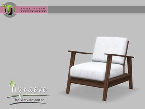 Sims 4 — Zone Patio - Chair by NynaeveDesign — Zone Patio - Chair Located in: Comfort - Living Chairs Price: 177 Tiles: