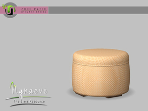Sims 4 — Zone Patio - Ottoman by NynaeveDesign — Zone Patio - Ottoman Located in: Comfort - Living Chairs Price: 177