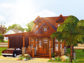 Sims 4 — Augelia Autumn House (NO CC) by MSQSIMS — This beautiful autumn house features 1 Living room with kitchen 1