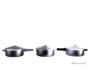 Sims 4 — Kitchen Deco Liz - Pressure Steamer by ShinoKCR — Stainless Steel Decorative Set in Clutter