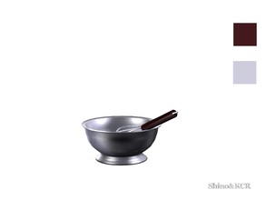 Sims 4 — Kitchen Deco Liz - Bowl with Whisk by ShinoKCR — Stainless Steel Decorative Set in Clutter