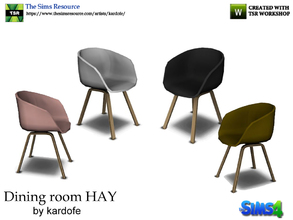 Sims 4 — kardofe_Dining room HAY_DiningChair by kardofe — Chair inspired by the Hay chair, in four color options 