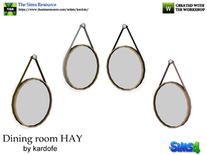 Sims 4 — kardofe_Dining room HAY_Mirror by kardofe — Hay designer wall mirror, in four color options 