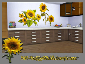 Sims 4 — MB-HappyWall_Sunflower by matomibotaki — MB-HappyWall_Sunflower, lovely decoration not only for Thanksgiving,