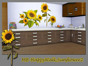 Sims 4 — MB-HappyWall_Sunflower2 by matomibotaki — MB-HappyWall_Sunflower2, lovely decoration not only for Thanksgiving,