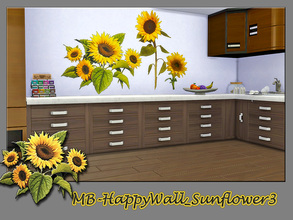 Sims 4 — MB-HappyWall_Sunflower3 by matomibotaki — MB-HappyWall_Sunflower3, lovely decoration not only for Thanksgiving,
