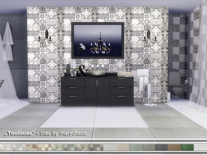 Sims 4 — Toulouse - Tile by marychabb — Kategory : Tiles Walls : 15 colors