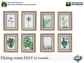 Sims 3 — kardofe_Dining room HAY_Pictures by kardofe — Group of two paintings with plant motifs, in four different