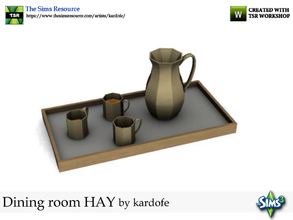 Sims 3 — kardofe_Dining room HAY_Tray by kardofe — Tray with jug and three cups