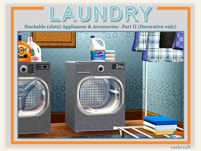 Sims 3 — Modern Laundry Clothes Dryer_Bottom by Cashcraft — Simco dryer cloned from end table and used as bottom