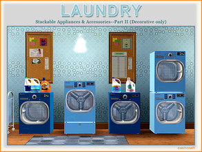 Sims 3 — Laundry Part II by Cashcraft — Laundry Part II, includes 8 additional new objects for the Modern Laundry set,