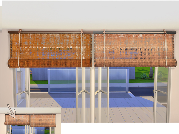 Sims 4 — Bedroom Jasper - Blinds_V2 by ung999 — Bedroom Jasper - Blinds_V2 Color Options : 2 Located at : Decor /