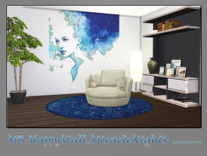Sims 4 — MB-HappyWall_MiracleNights by matomibotaki — MB-HappyWall_MiracleNights, wall tatoo with miracle atmosphere for