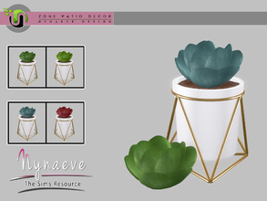 Sims 4 — Zone Patio - Jade Plant by NynaeveDesign — Zone Patio - Jade Plant Located in: Decor - Plants Price: 177 Tiles: