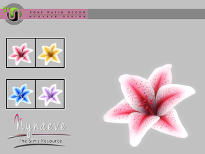 Sims 4 — Zone Patio - Lily Flower by NynaeveDesign — Zone Patio - Lily Flower Located in: Decor - Plants Price: 177
