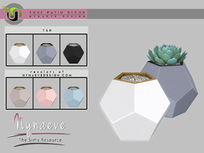 Sims 4 — Zone Patio - Flowerpot V1 by NynaeveDesign — Zone Patio - Flowerpot V1 Located in: Decor - Plants Price: 177