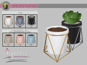 Sims 4 — Zone Patio - Flowerpot V2 by NynaeveDesign — Zone Patio - Flowerpot V2 Located in: Decor - Plants Price: 177
